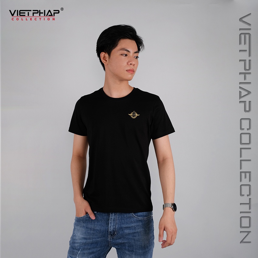 Việt Pháp Áo Thun Nam Cổ Tròn 7901 Vải Thun Cotton Cao Cấp Đẹp Dày Dặn, Thoáng Mát - Hàng Chính Hãng