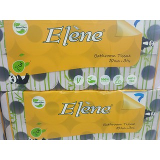 Elene Giấy vệ sinh tre cao cấp có lõi(10 cuộn* 3 lớp)