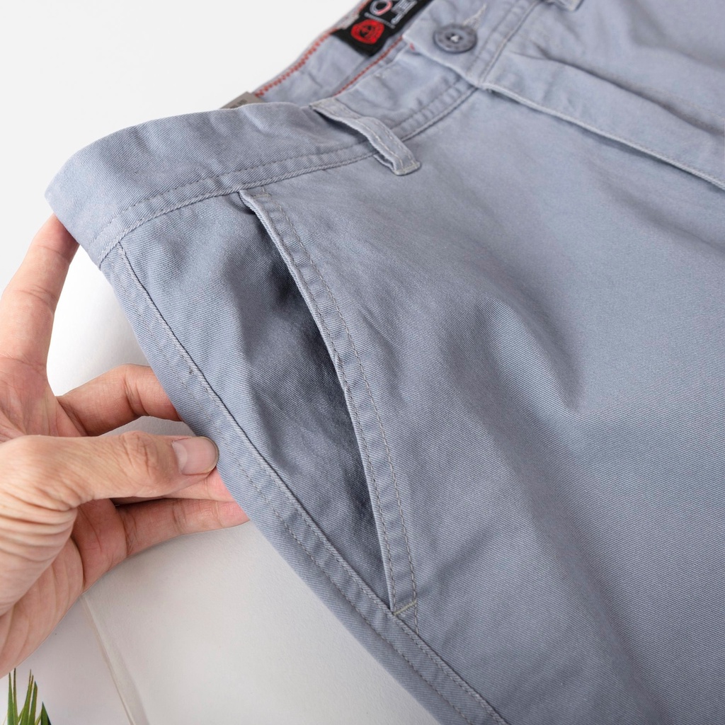 Quần kaki nam OWEN chuẩn hãng màu ghi, chất kaki cotton cao cấp, co giãn, form đứng dáng ôm nhẹ trẻ trung, năng động