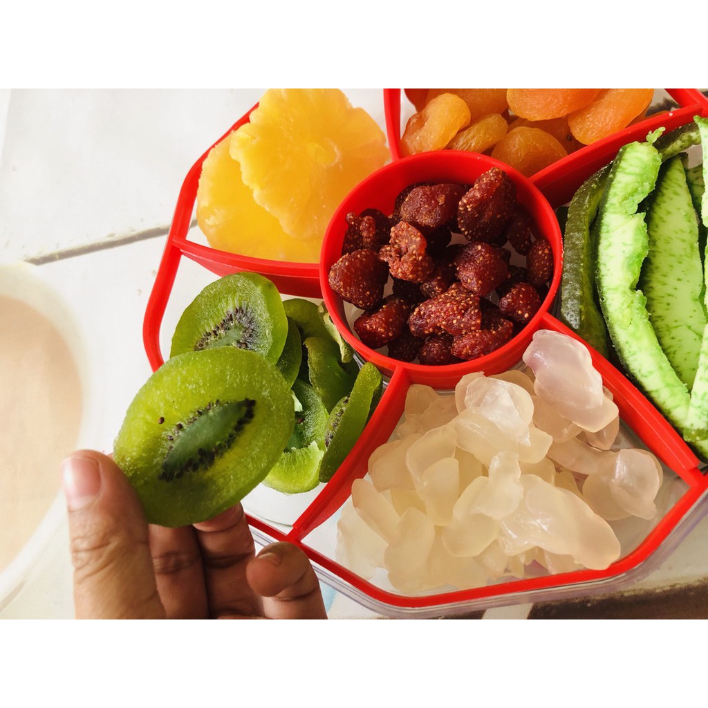 Mix trái cây sấy dẻo đóng hộp 600g đặc biệt