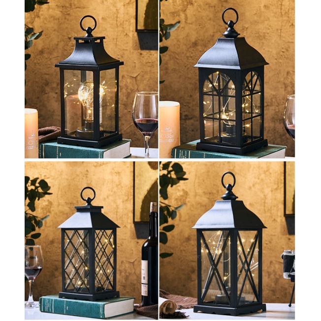 Đèn led trang trí phong cách RETRO vừa để bàn vừa treo được phù hợp nhiều không gian- xài pin KT 33cm