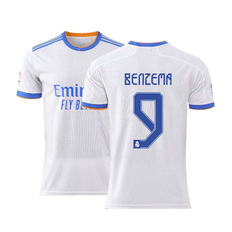New 2021-22 La Liga Real Madrid F.C. Áo Thun Thể Thao In Logo Đội Benzema Kroos