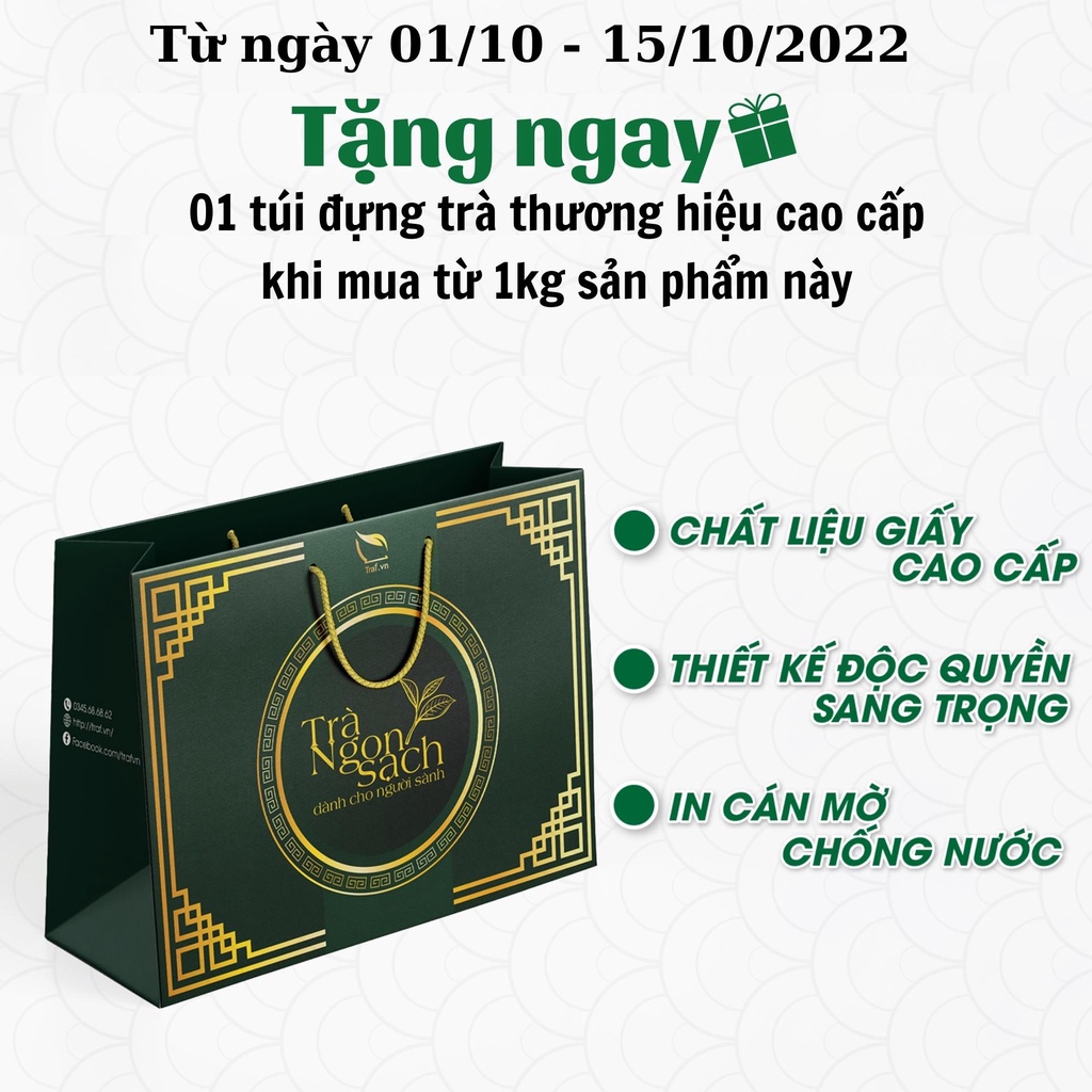 Trà Bắc Thái Nguyên - 1kg Trà Hoa Nhật Kim cao cấp + túi đựng quà biếu sang trọng