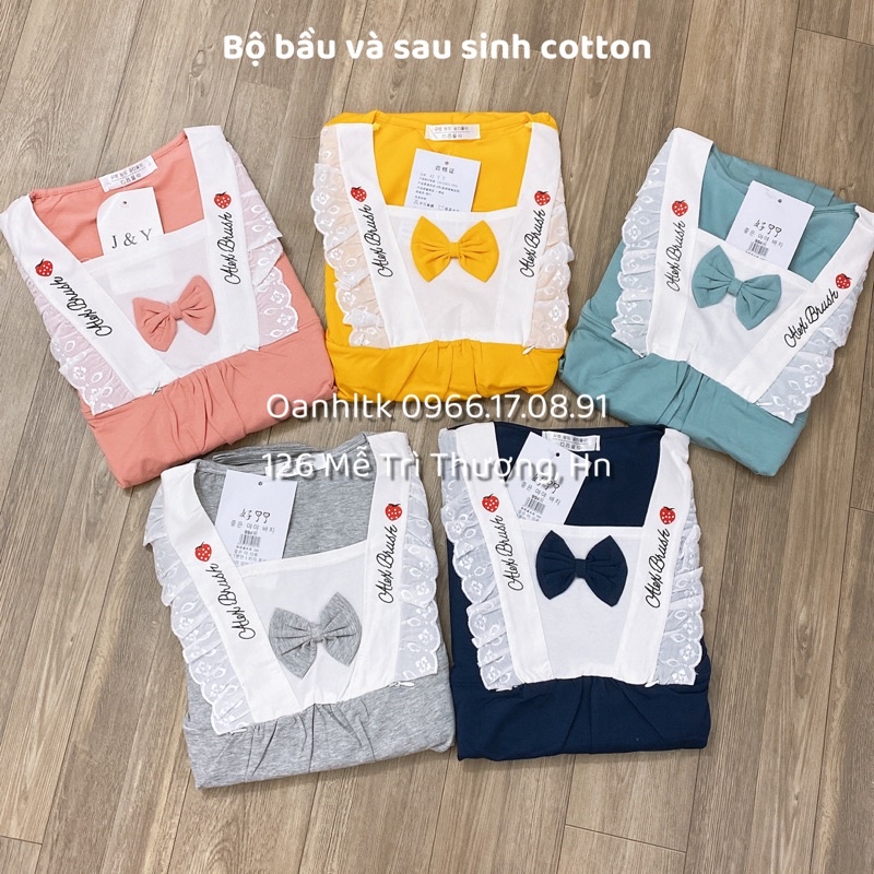 Bộ bầu &amp; sau sinh cotton đẹp loại 1( 40-70kg)