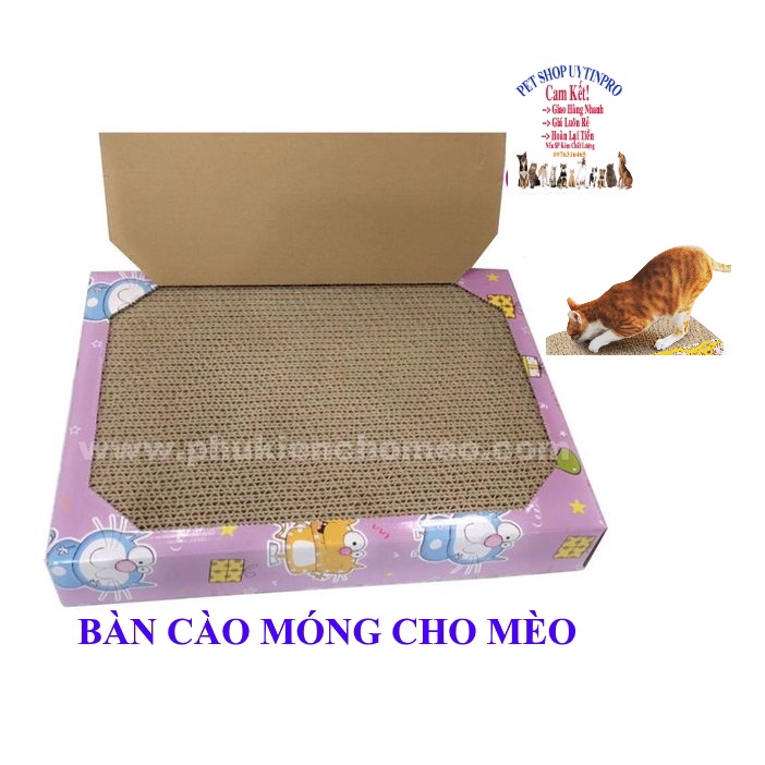 Bàn cào móng cho Mèo trong hộp dài 30cm Giúp đồ đạc không bị mèo cào hư Giúp móng luôn trong tình trạng tốt nhất