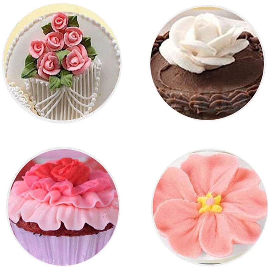 Set 5 đui bắt bông kem trang trí bánh bằng thép không gỉ