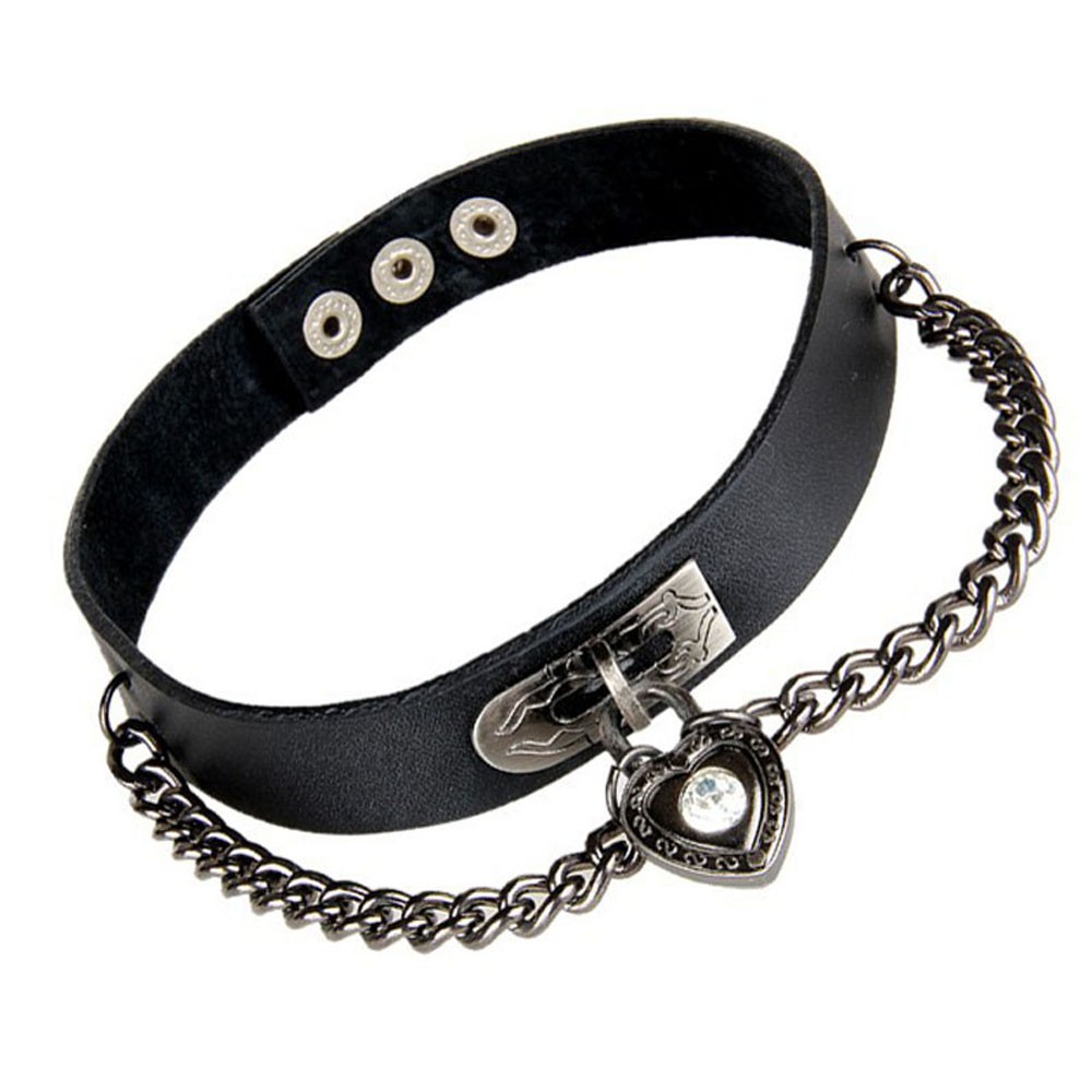 Vòng cổ da phong cách gothic sành điệu cá tính