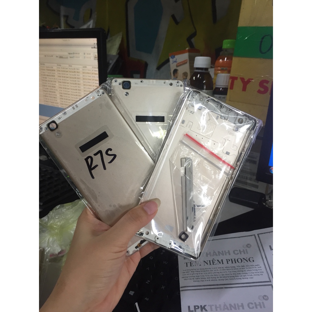 Vỏ Oppo R7S 2015 / R7SF - Vỏ Ráp Máy Nắp Lưng Liền Bo Viền, Màu Vàng Gold