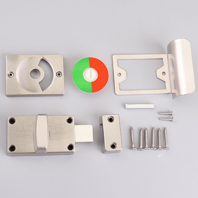 Khóa Cửa Nhà Vệ Sinh Bằng Thép Không Gỉ Có Tay Cầm Xoay Tiện Lợi