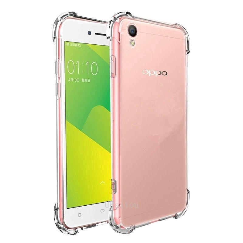 Oppo A12e Reno 2F Realme C12 C15 C11 C3 5i 5 3 Pro A7 A5s A3s R17 F9 F7 F5 F1s F3 Plus Ốp điện thoại trong suốt chống rơi vỡ cho