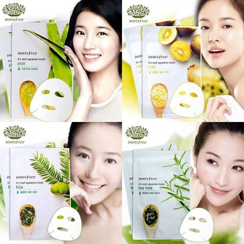 (Trên 2 miếng giá 15.500đ ) MẶT NẠ MIẾNG GIẤY INNISFREE ITS REAL SQUEEZE MASK