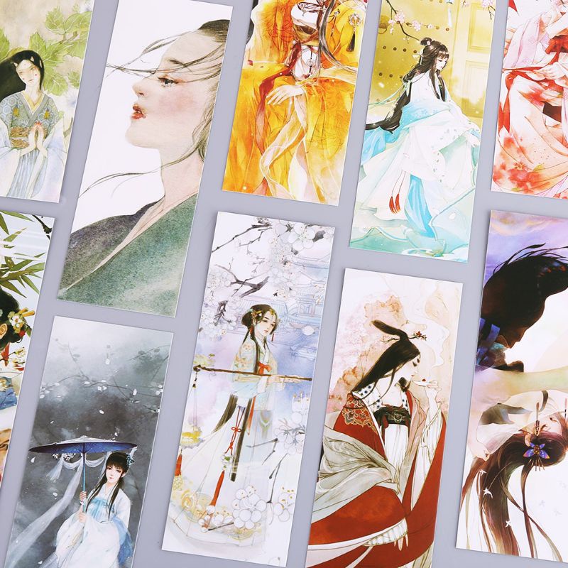 Set 30 Thẻ Đánh Dấu Trang Sách Hình Cô Gái Xinh Đẹp