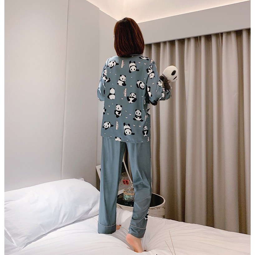 BỘ ĐỒ NGỦ PIJAMA HỌA TIẾT GẤU TRÚC, CHẤT VẢI THOÁNG MÁT (có sẵn+đủ size) | BigBuy360 - bigbuy360.vn