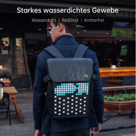 Divoom balo Pixoo Backpack-M, có hiển thị màn hình LED, ngăn chứa Laptop 15inch túi balo nam cặp