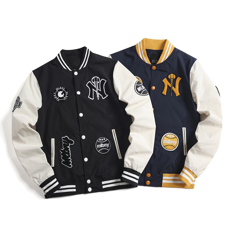 (2 MÀU) ÁO BOMBER BÓNG CHÀY MLB NY NAM NỮ UNISEX