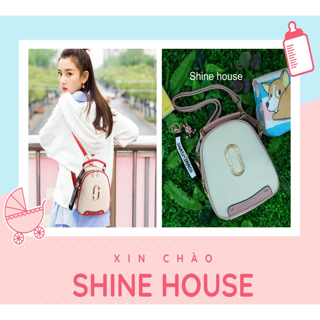 [Hình Thật] Balo Nữ Thời Trang Đi Học Đi Làm Giá Rẻ Phong Cách Hàn Quốc - Shine House