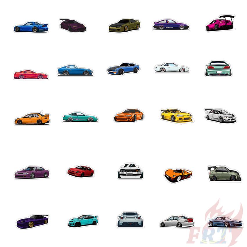 100Pcs/Set ❉ HellaFlush - SuperRun Supercar &amp; Hot Rod Series B Stickers ❉ JDM Racing Cars DIY Fashion Waterproof Decals Doodle Stickers