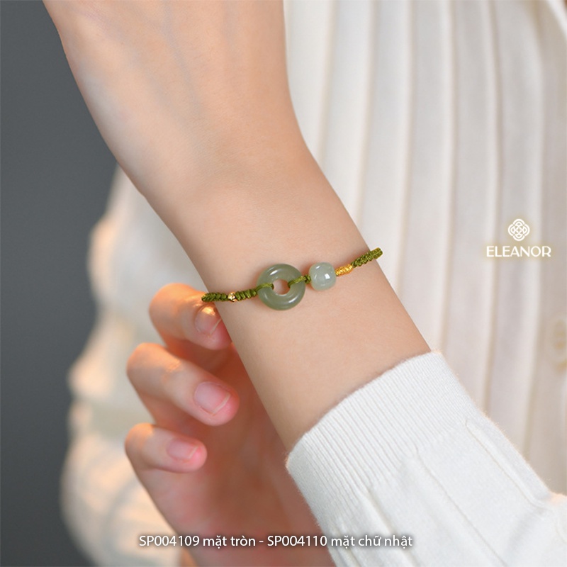 Lắc tay nữ dây rút Eleanor Accessories mặt chữ nhật phụ kiện trang sức kiểu dáng quý phái thanh lịch