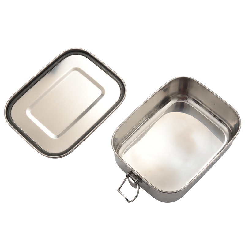 Hộp Đựng Thức Ăn Trưa 800ML Bằng Thép Không Gỉ Có Khóa An Toàn Chống Rò Rỉ Cho Trẻ Em / Người Lớn