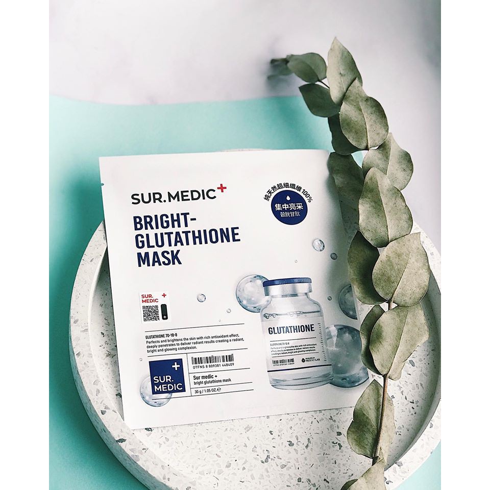 Mặt Nạ Trắng Da Sur.Medic Bright Glutathione Mask Dưỡng Ẩm 30g - Từ Hảo