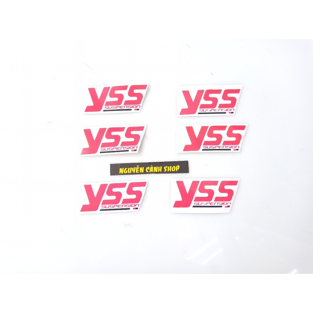 2 tem YSS dán phuộc dán xe máy