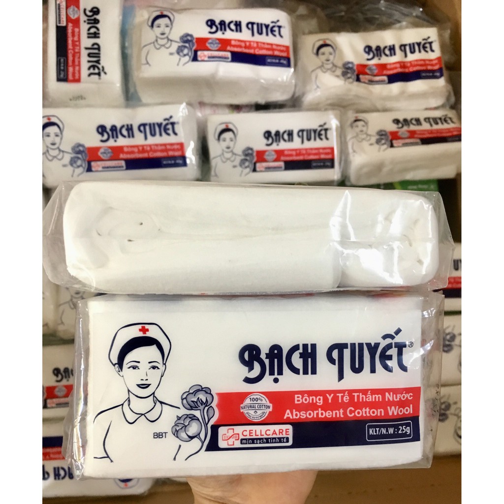 Bông gòn y tế 25gr sơ cứu vết thương Bông Bạch Tuyết