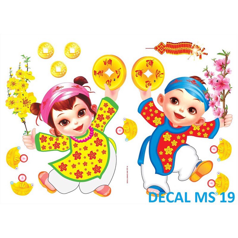 Decal trang trí tết 2021