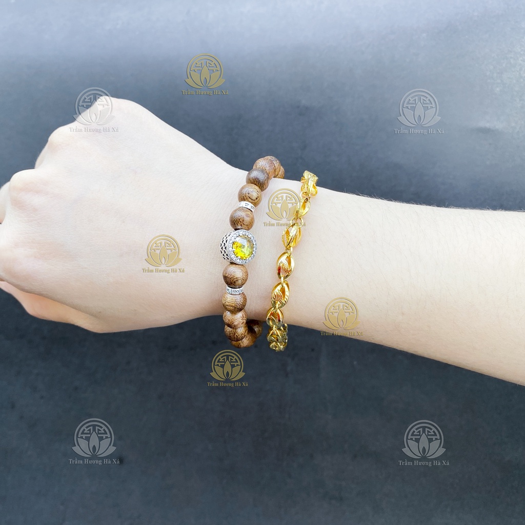 Vòng tay pandora charm bạc 925 phong thủy trầm hương HÀ XÁ vòng cặp đôi nam nữ