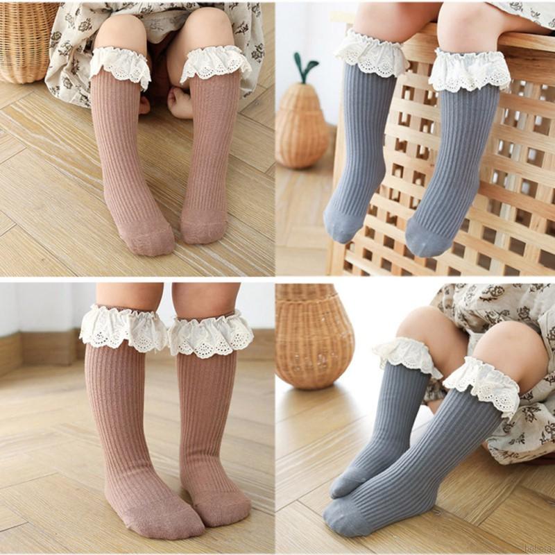 Vớ Cotton Viền Ren Mềm Mại Dành Cho Bé Từ 1-7 Tuổi