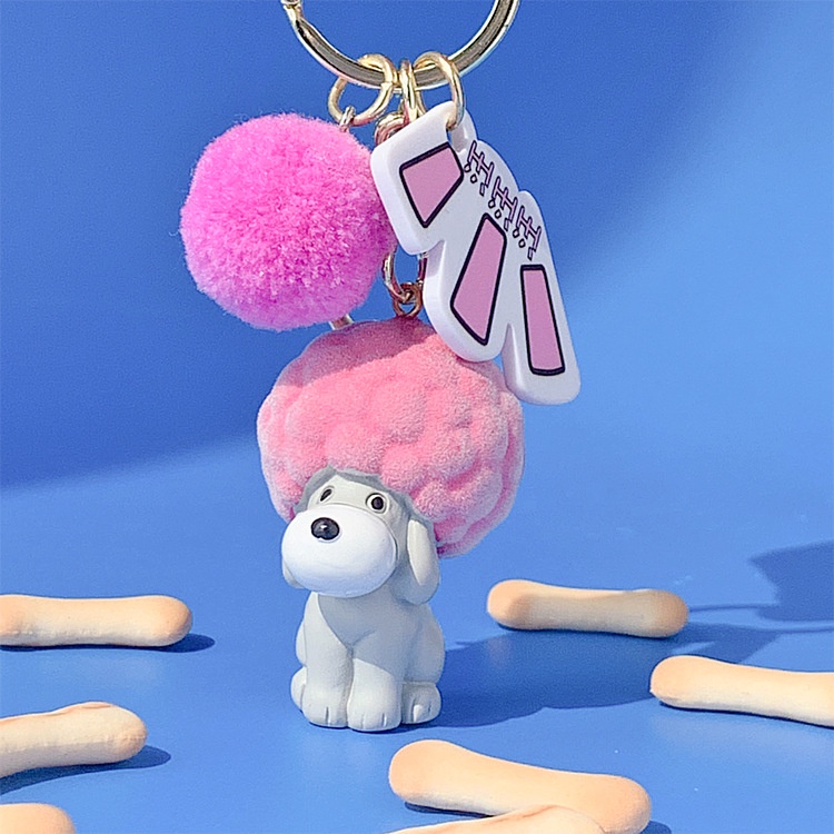Móc khóa Chó Đầu Xù Chachacha siêu dễ thương, chắc chắn, màu sắc sặc sỡ Hàng Loại 1
