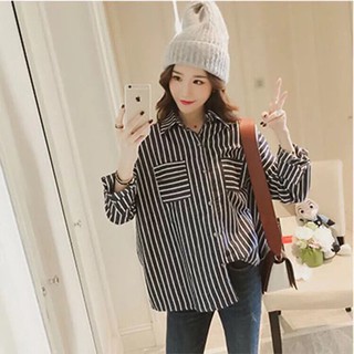 Áo Sọc Giả Sơ Mi Nữ Phong Cách WA 21S1