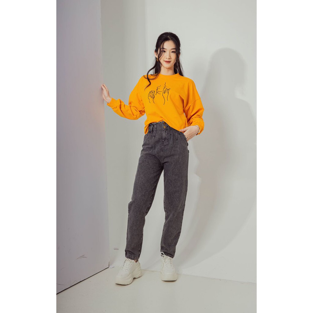 CCHAT Quần jean cạp cao chun TS | BigBuy360 - bigbuy360.vn