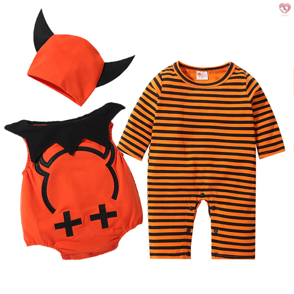 Set Đồ 3 Món Hóa Trang Halloween Cho Bé Trai & Gái 3-18 Tháng