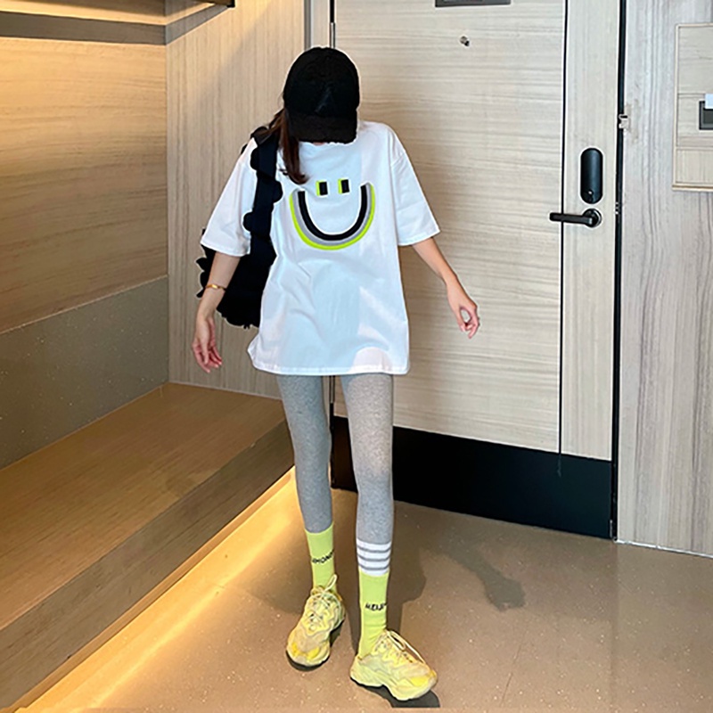 NRVP Áo thun tay ngắn cổ tròn 100% cotton thời trang phong cách Hàn Quốc cho nữ