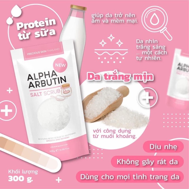 Muối tẩy  da Alpha Arbutin thái lan