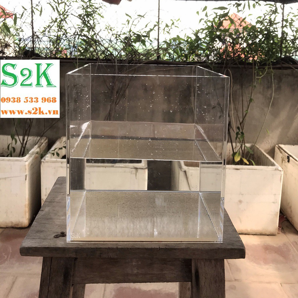 Bể acrylic CB25: 25x25x25, Siêu trong, siêu nhẹ hồ mika phù hợp cho nuôi cá, cây thủy sinh.