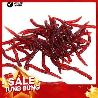 Set 100 Mồi Câu Cá Giả Hình Giun Đất ,đảm bảo rẻ nhất