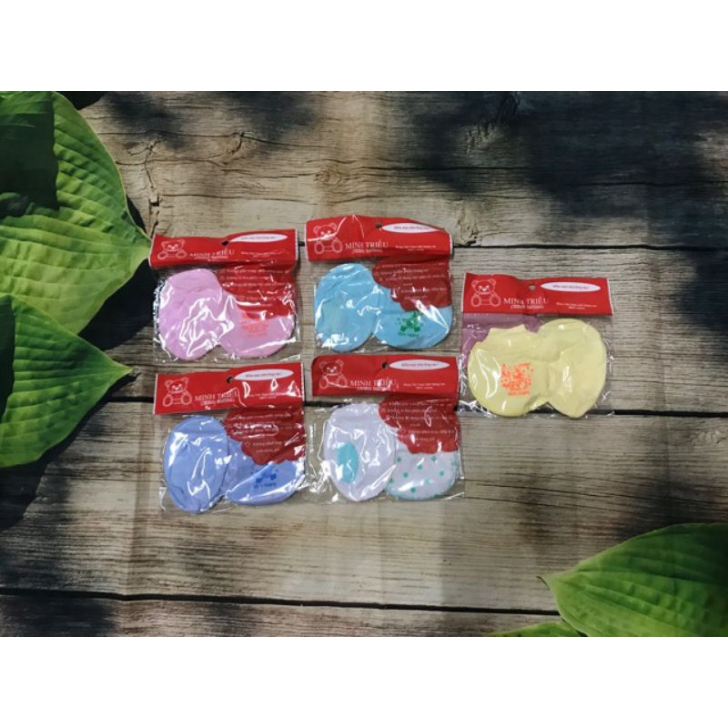 Set 1 đôi bao tay + 1 đôi bao chân cotton Minh Hoàng cho bé sơ sinh