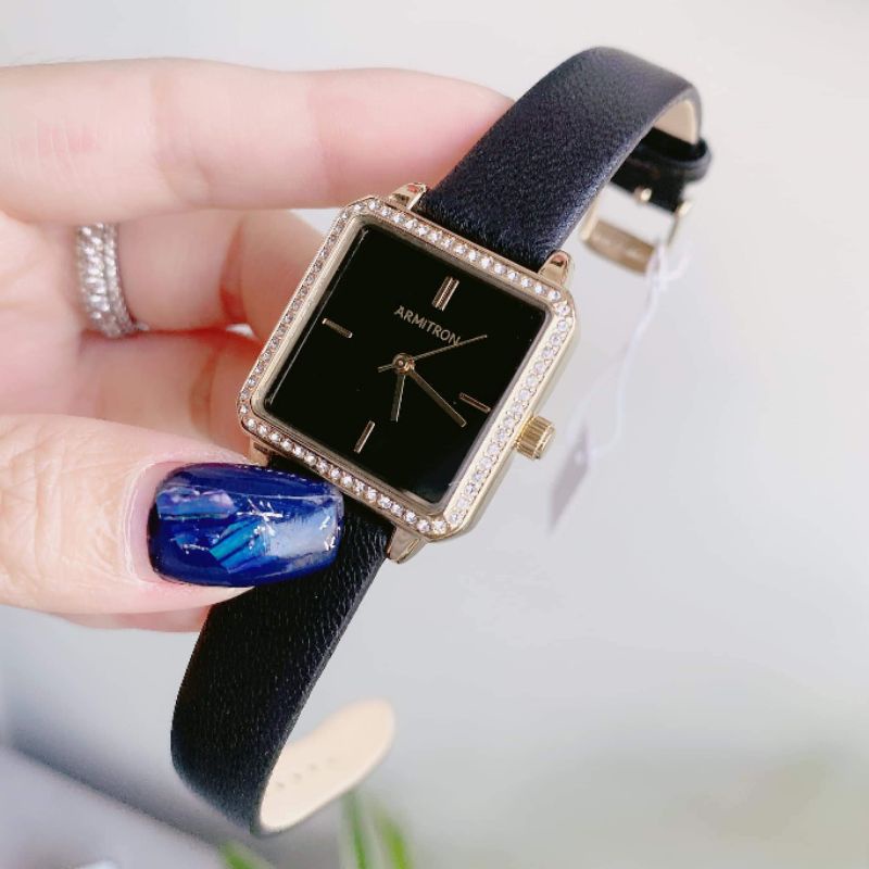 Đồng hồ nữ Armitron 75/5597RMRGBH hồng nude và đen size 26,5mm