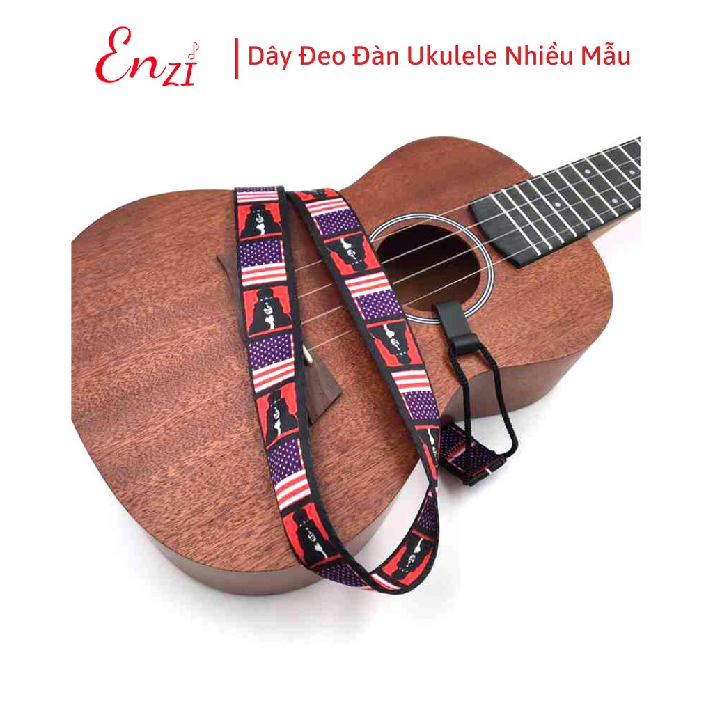 Dây đeo đàn ukulele nhiều màu sắc không cần đục thùng hàng loại 1 Enzi