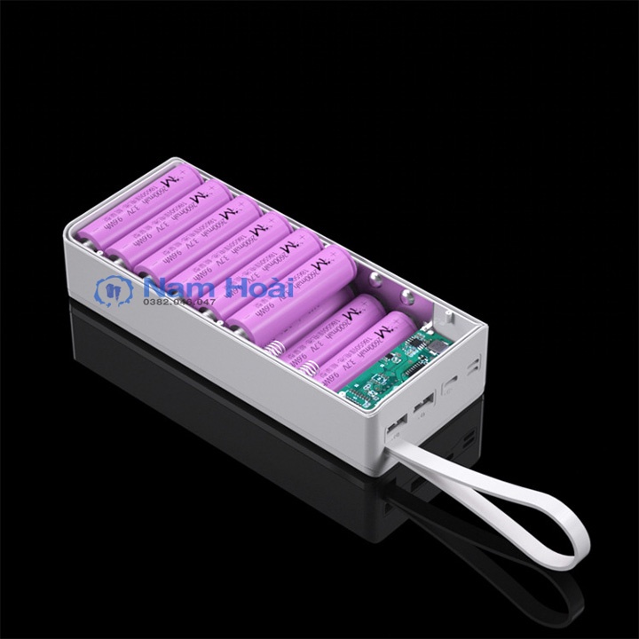 Box sạc dự phòng 16 cell 5V2.1A bản cao cấp chống ngược cực (Không gồm pin)