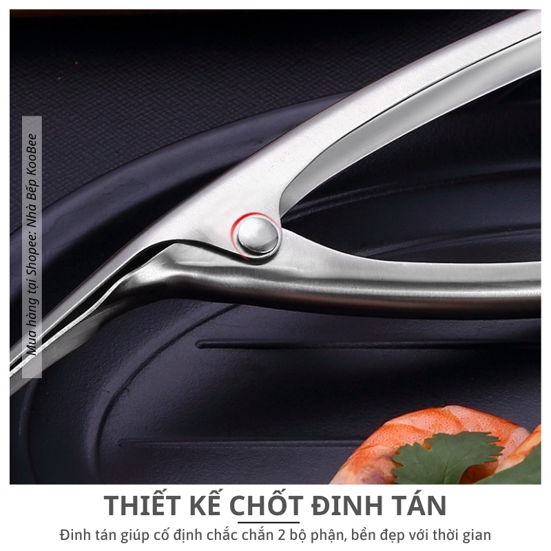 Dụng cụ bóc vỏ tôm INOX 304 không gỉ cao cấp - Cây lột vỏ tôm/bề bề/tôm tít chuyên dụng KooBee