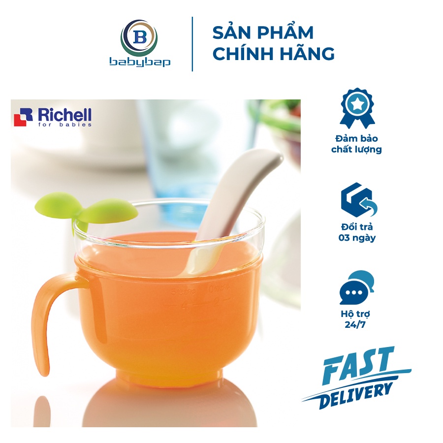 Bộ Nấu Cháo,Cơm Nát Trong Nồi Cơm Điện Richell 310ml Thiết Kế Nhỏ Gọn