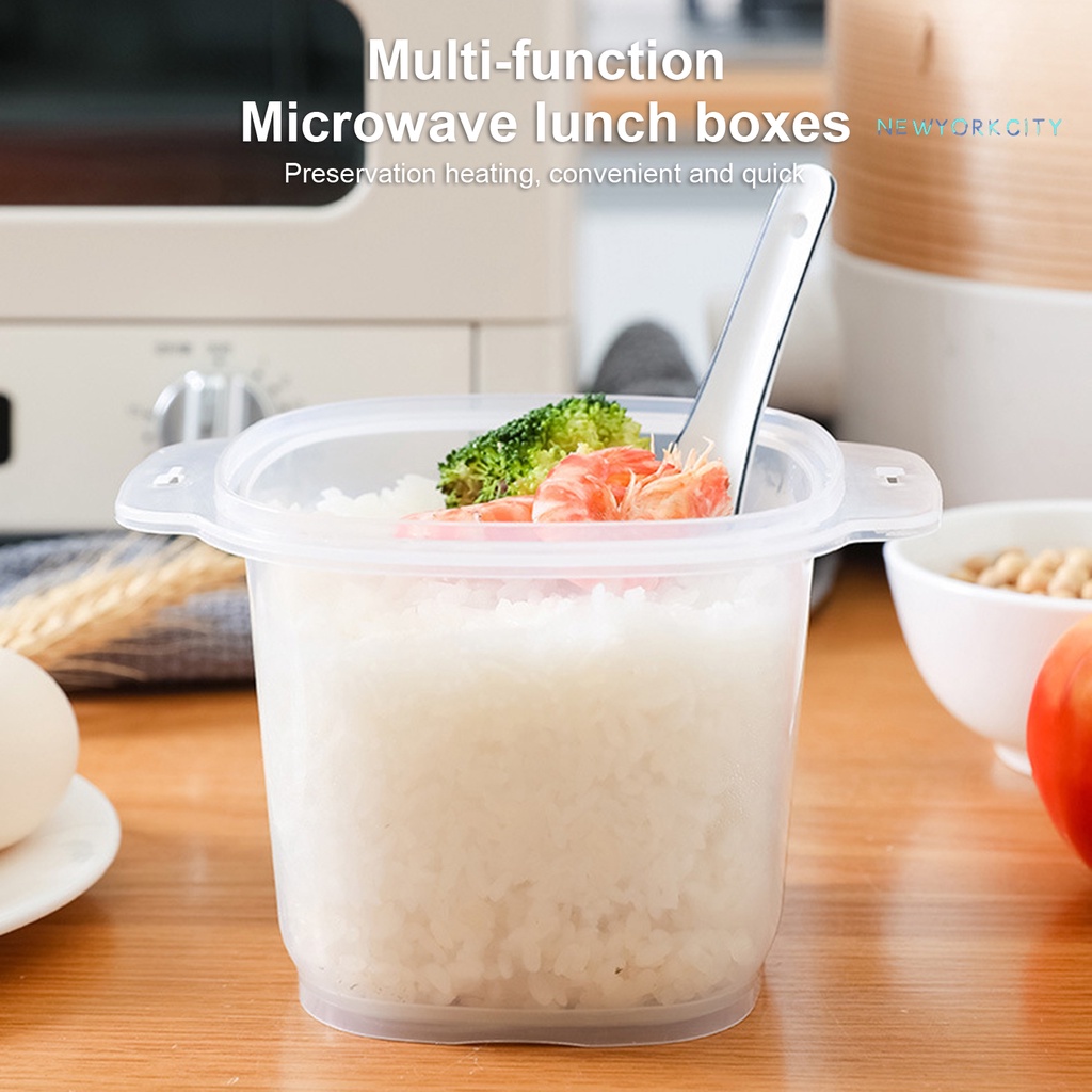 Hộp Đựng Cơm Trưa Bằng Nhựa Cách Nhiệt Có Nắp Đậy Thiết Kế Đục Lỗ Dễ Vệ Sinh Tiện Dụng