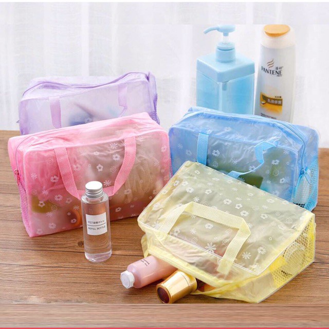 ( DEAL 1K ) (thitun15) Túi đựng mỹ phẩm du lịch trong suốt chống thấm