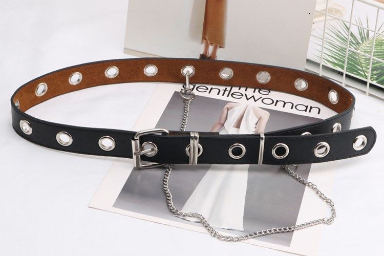 Thắt Lưng Phối Dây Xích Phong Cách Punk Cá Tính