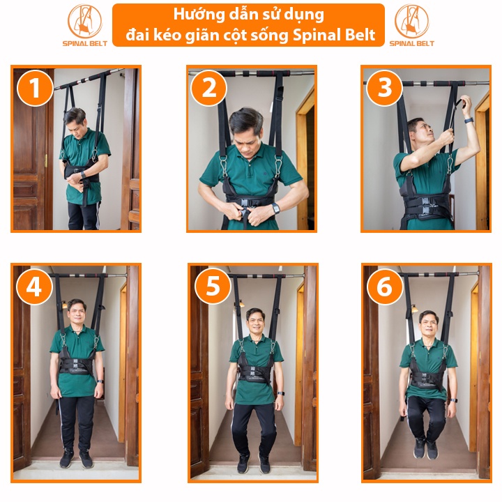 Đai Kéo Giãn Cột Sống Lưng Có Chườm Nóng Thảo Dược Spinal Belt