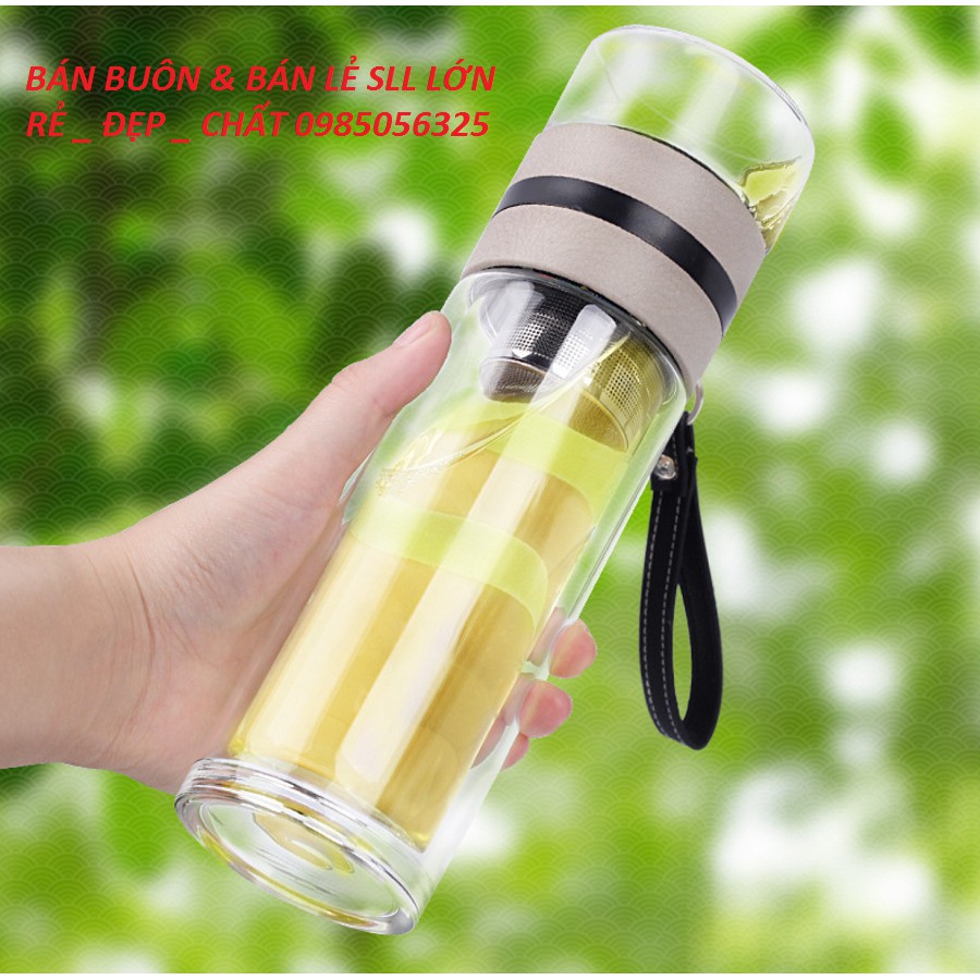 [RẺ VÔ ĐỊCH] Bình Giữ Nhiệt Pha Trà Hai Lớp Thủy Tinh Chất Lượng Cao