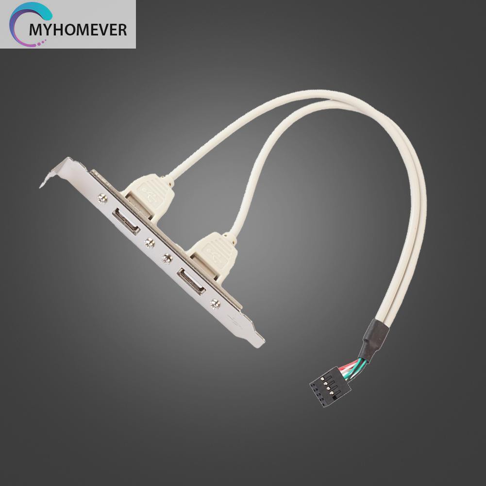 myhomever 2 Ports USB 2.0 Female to 9 Pin Motherboard Header Cable Adapter for PC