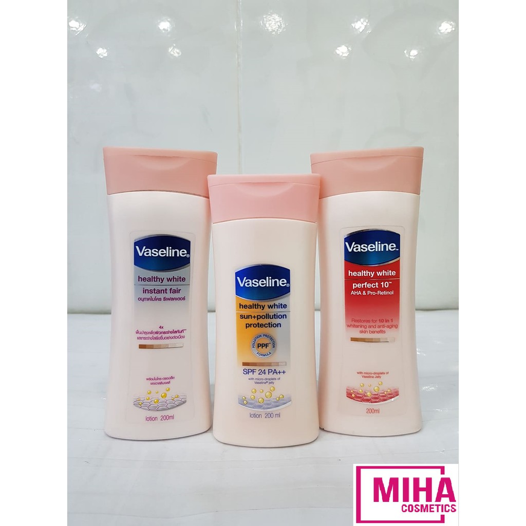 Sữa Dưỡng Thể Giữ Ẩm Dưỡng Trắng VASELINE 200ml Thái Lan